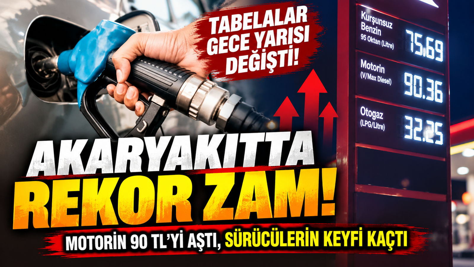 Akaryakıtta Gece Yarısı Şoku! Benzin ve Motorine Rekor Zam Geldi
