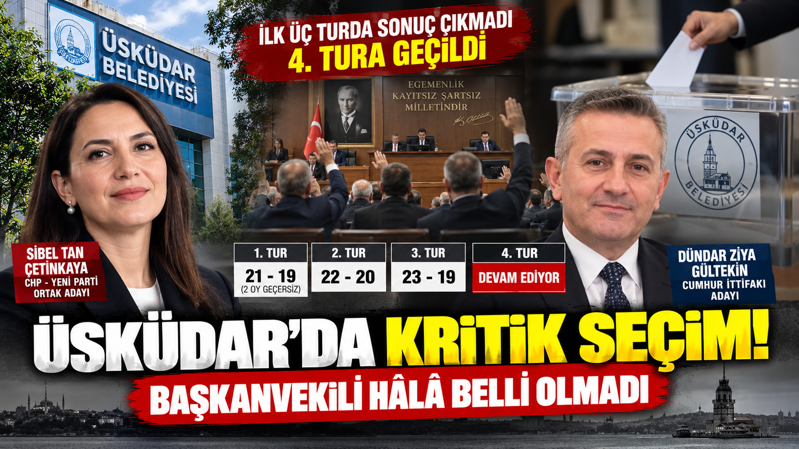 Üsküdar’da Kritik Seçim! 4. Tura Geçildi, Başkanvekili Hâlâ Belli Olmadı